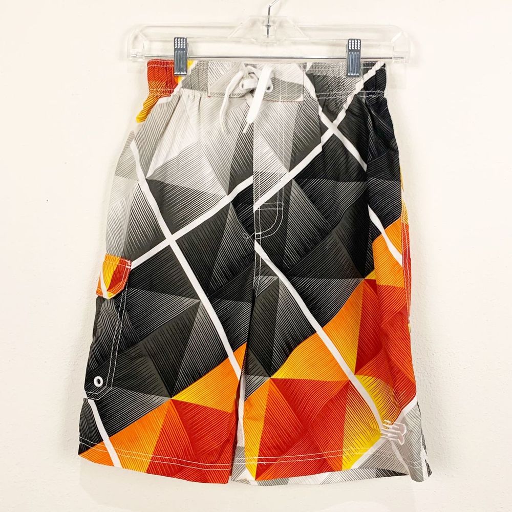 New Balance Black and Orange Swim Trunks